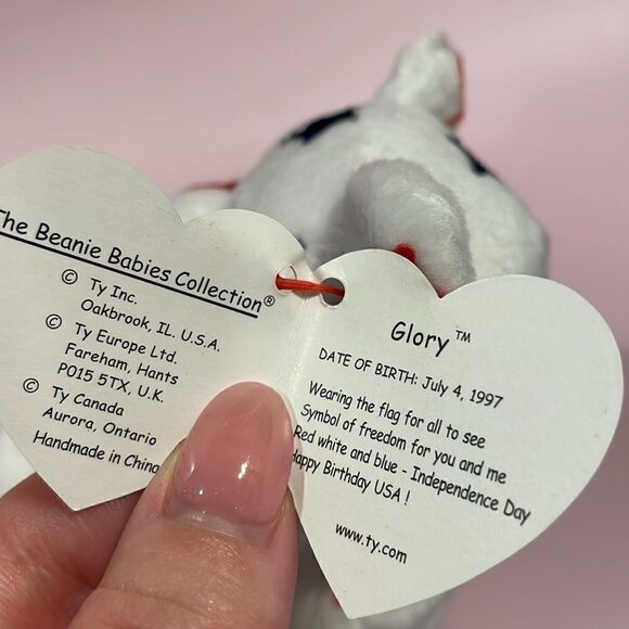 1998 Original Beanie Baby Glory the American Bear 9” tall Excellent Condition - Picture 7 of 10